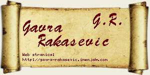 Gavra Rakašević vizit kartica